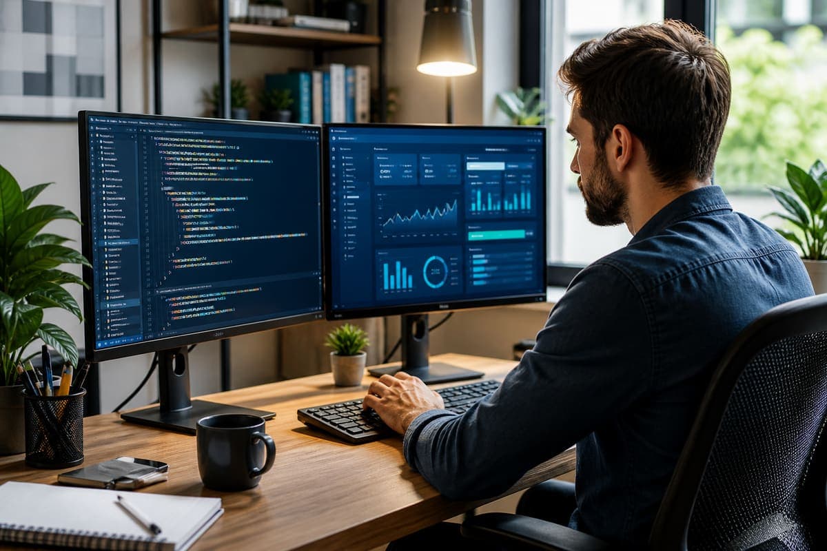 Desarrollo de software a medida frente a monitores con aplicaciones empresariales